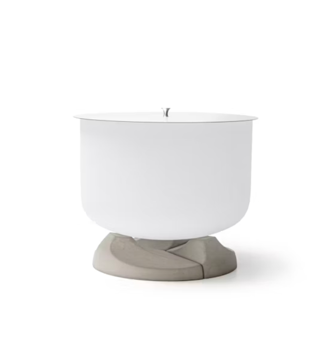 Glas Feuerschale Set Basket Concrete 